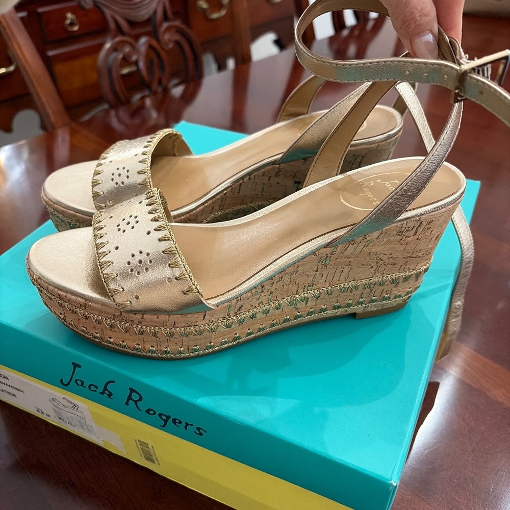 Jack Rogers dressy wedge/platform sandal